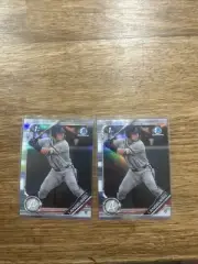 2019 Bowman Chrome Draft Shea Langeliers 2 Card Refractor Lot