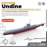 1/200 Military Model Kit British Undine Class Submarine Full Hull