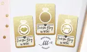 10 Bridal Shower Scratch off Cards Games Glitter Sparkle Gold Scratch Wedding