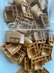 LEGO-NEW-#93604-MEDIUM NOUGAT-WEDGE 3 X 4 X 2/3 TRIPLE CURVED-10 PIECES