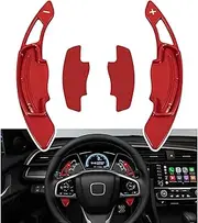 Red Sports Aluminum Steering Wheel Paddle Shifter Extension Cover trim interior Accessories for Honda Accord Civic Insight CR-V