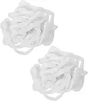 Healeved 2 Pack Unbleached Cotton Roll Coils for Perms Cotton Wax Strips for Hairdressing Salon Beauty Coils Holder
