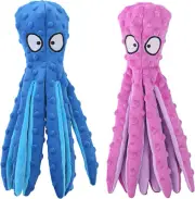 Squeaky Dog Toys - Octopus No Stuffing Crinkle Plush Large Dog Toys to Keep Them