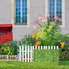 Simulated Green Leaf Fence Artificial Hedges for Outdoors Greenery