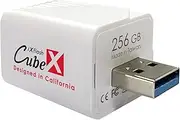 [Piodata] iXflash Cube 256GB Photo Storage Device Apple MFi Certified USB Type A for iPhone & iPad, Auto Backup Photos & Videos