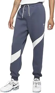 Nike Men's Navy Blue/White Sportswear Swoosh Tech Fleece Pants - M