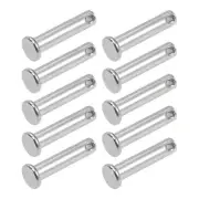 Clevis Pin 8mmx35mm 10Pcs Single Hole Flat Head 304 Stainless Steel Fastener Pin