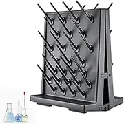 54 Pegs Laboratory Drying Rack, Glassware Bottle Draining Rack with Drain Hole, Detachable Drying Rack, PP Material, Space Saving, Desk Glassware Drying Draining Rack