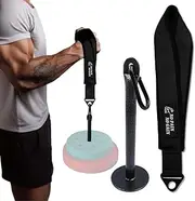 Arm Wrestling Training Strap Belt Hand Grip Arm Finger Forearm Exerciser Strengthener for Cable Machine and Free Weight