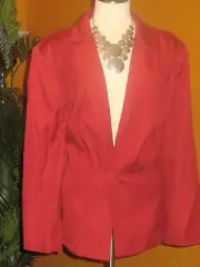 ANNE KLEIN NWT $239 24W terra cotta rust women's jacket blazer 100% rayon