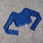 Savage X Fenty-Dreamy Blue Long Sleeve/pull-over crop top-M