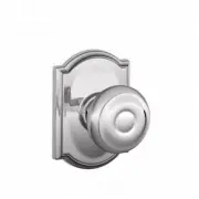 Georgian Knob with Camelot Rose Passage Lock with 16080 Latch and 10027 Strike B
