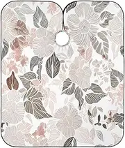 RPLIFE Watercolor Flowers Leaves Light Color Hair Apron Cape Adjustable Barber Cape, 64.9 x 55.1 Inches Capes Salon, Watercolor Flowers Leaves Light Color