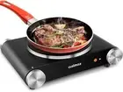 Single Hot Plate 1500W Electric Stove, Portable Cast Iron Hob for Kitche
