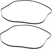 Yardwe 2pcs Durable Flat Belt Replacement for Record Player Turntable Easy Installation Compatible with Various Phonograph Models