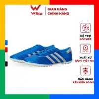在飛比找蝦皮購物優惠-Wika 足球鞋設計 3 條紋 PU 皮革材料防水,球場同色