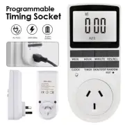 Electronic Digital Timer Switch 7 Day 12/24 Hour Programmable Timing Socket