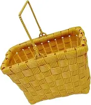 GANAZONO Woven Storage Basket Versatile Plastic Organizer with Handle for Fruits Snacks and Sundries for Outdoor Picnics and Home Use Portable and Durable