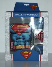 SUPERMAN BIFOLD WALLET & WEB BELT BOYS