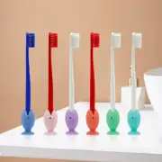 5PCS Standing Tooth Brush Cover-Cap Stand Cartoon Fish Toothbrush Holder for Kid