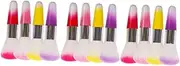 FRCOLOR 3sets Portable Makeup Blush Nail Cleaning Brush Powder Brush Supply 4pcs*3