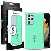 iFace Case For Galaxy S21 Ultra Slimming Drop Proof Shockproof Hard Silicone Back Cover (Mint)