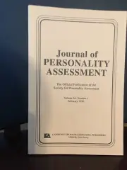 New JOURNAL OF PERSONALITY ASSESSMENT PAPERBACK BOOK Volume 66 No. 1 Feb. 1996