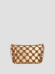 GUESS Women's Gold Zalina Shoulder Bag
