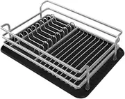 1 Pc Dishwasher Storage Rack Metal Dish Drying Rack Dish Drainer Rack Dish Drainer Holder Plate Storage Rack Sink Dish Rack Bowl Drainer Rack Disk Rack Aluminum Single Layer