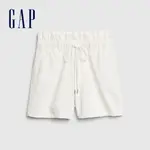 GAP 女裝 簡約素色荷葉邊短褲-復古白色(573727)