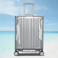 在飛比找momo購物網優惠-【JIAGO】PVC透明防刮行李箱保護套(20吋-30吋)