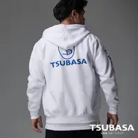 在飛比找momo購物網優惠-【TSUBASA洒落運動衣】男款 經典LOGO鋪棉連帽外套 