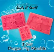 3 Set Peppa Pig Embed Moulds