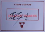 Braeden Campbell SIGNED Sydney Swans Card. AFL Football. Gulden Papley Heeney