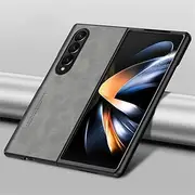 Leather Case for Samsung Galaxy Zfold4 Zfold3 Zfold Z Fold 5 4 3 Fold5 Fold4 Fold3 Silicone Shockproof Bumper,Gray,03,for Samsung Z Fold5
