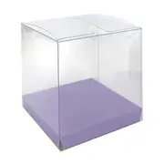 Pastel Lilac Clear Plastic Favour Boxes 10pk