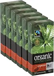 bean ground & drunk Carton Organic Fairtrade Espresso Coffee 60 capsules