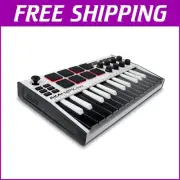 Compact 25-Key USB MIDI Keyboard Controller with 8 Backlit Pads & Music Software