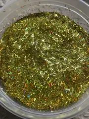 50g Bulk Holo Yellow Gold Tinsel Glitter Nail Art Tumbler Solvent Resistant