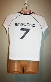 NEW Womens ADIDAS White UK ENGLAND #7 Soccer Jersey Shirt Top XL NWT