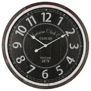 Willow & Silk Large 70cm Black 'Vintage 1879' Wall Clock/Home/Room/Hallway Decor