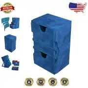 Durable Blue Deck Box with Accessories Drawer – Holds 200 Double-Sleeved Cards