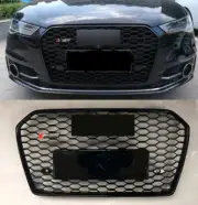 For Audi A6 2016 17 2018 S6 RS6 Style Grille Grill Black Frame Honeycomb Rings (for: Audi)