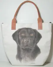 Beautiful Labrador Retriever Double thick canvas Tote Art by David Kiphuth NWT