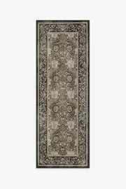 75' x 215' | Machine Washable Runner Rug | Kid & Pet Friendly | Indoor Rug | Honeysuckle & Tulip Dark Wood Rug by Morris & Co. | Ruggable