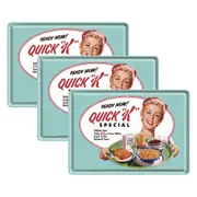3PK Nostalgic Art Metal/Paper Mailing Postcard Quick K Special w/Envelope 14cm