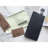 在飛比找蝦皮商城精選優惠-[現貨] Burberry 戰馬 經典格紋對開長夾 鐵灰 (