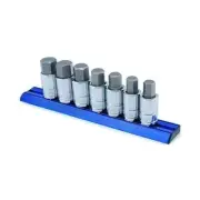 Titan 16131 7-Piece 1/2-Inch Drive Metric Hex Bit Socket Set, S2 Steel