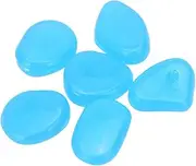 CAXUSD 100pcs Luminous Cobblestone Pebble Stones for Aquarium Decorations Blue Fish Tank Gravel Night-Glow Pebbles