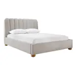 [James Lane] Maeve Boucle Bed Frame Pumice